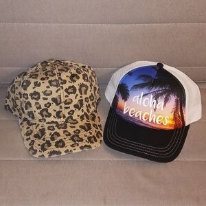 2 Women's baseball hats NWOT